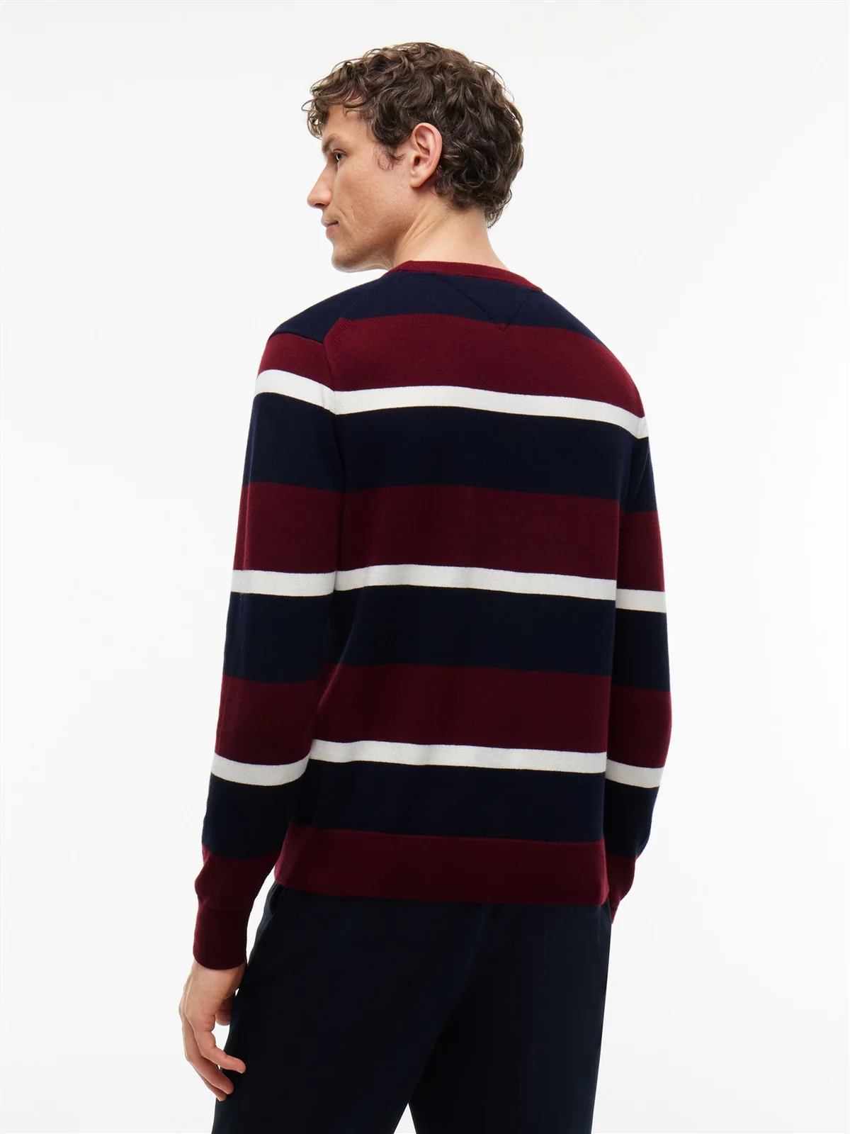 Tommy Hilfiger Striped Pima Cotton Cashmere Blend Sweater - Multi - XL