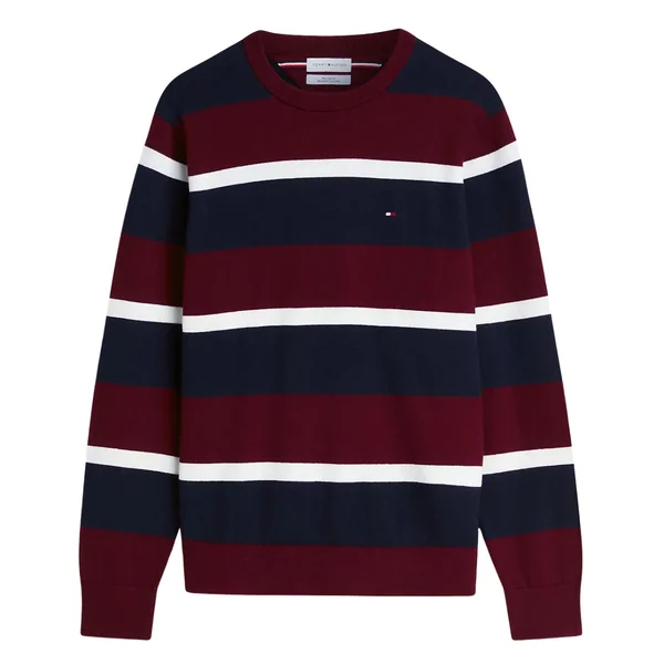 Tommy Hilfiger Striped Pima Cotton Cashmere Blend Sweater - Multi - XL
