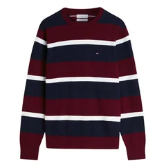 Tommy Hilfiger Striped Pima Cotton Cashmere Blend Sweater - Multi - XL