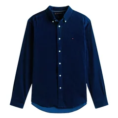 Tommy Hilfiger Flag Embroidery Corduroy Shirt - Navy - L