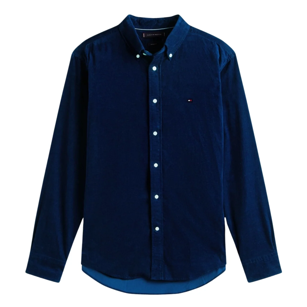 Tommy Hilfiger Flag Embroidery Corduroy Shirt - Navy - L