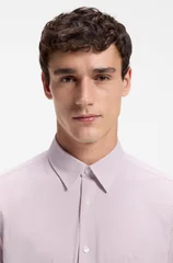 Boss Printed Liam Stetch Jersey Shirt - Pink - M