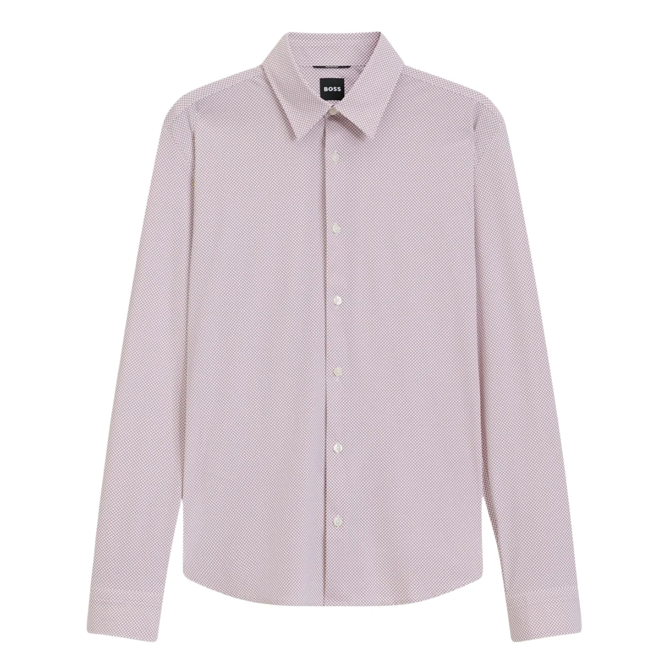 Boss Printed Liam Stetch Jersey Shirt - Pink - M
