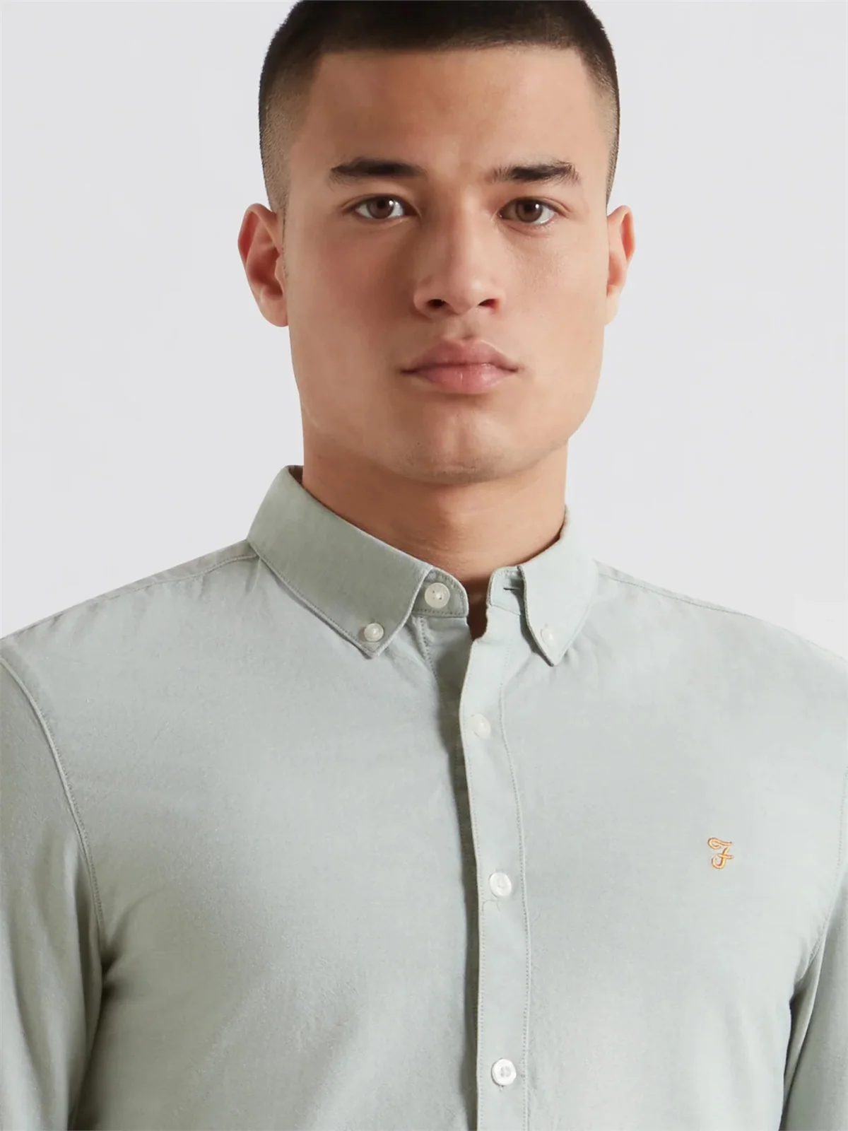 Farah Brewer Slim Fit Shirt - Jade Green - S