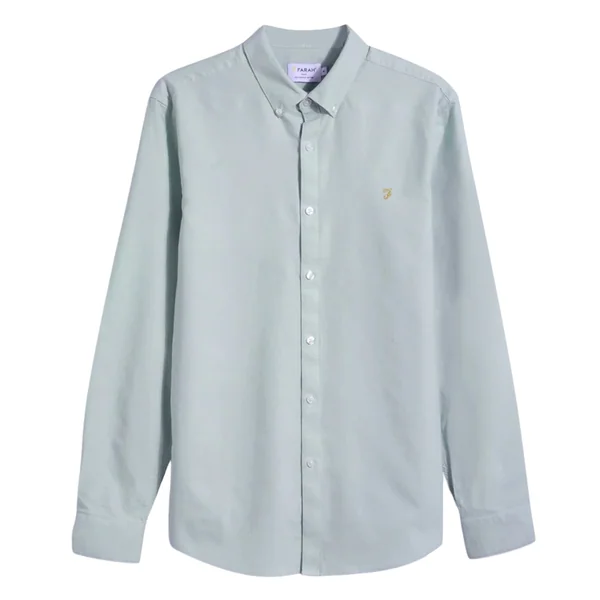 Farah Brewer Slim Fit Shirt - Jade Green - S