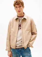 Tommy Hilfiger Packable Water Repellent Zip-Thru Ivy Jacket - Beige - 2XL