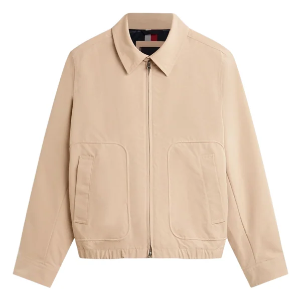 Tommy Hilfiger Packable Water Repellent Zip-Thru Ivy Jacket - Beige - 2XL