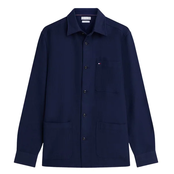Tommy Hilfiger Cotton-Rich Lyocell Overshirt - Navy - S