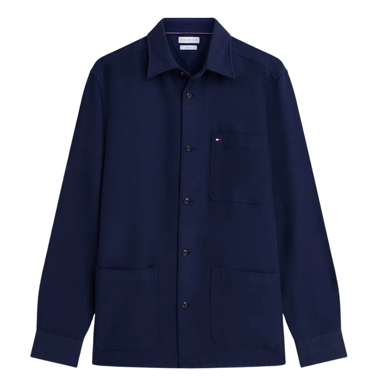 Tommy Hilfiger Cotton-Rich Lyocell Overshirt - Navy - S