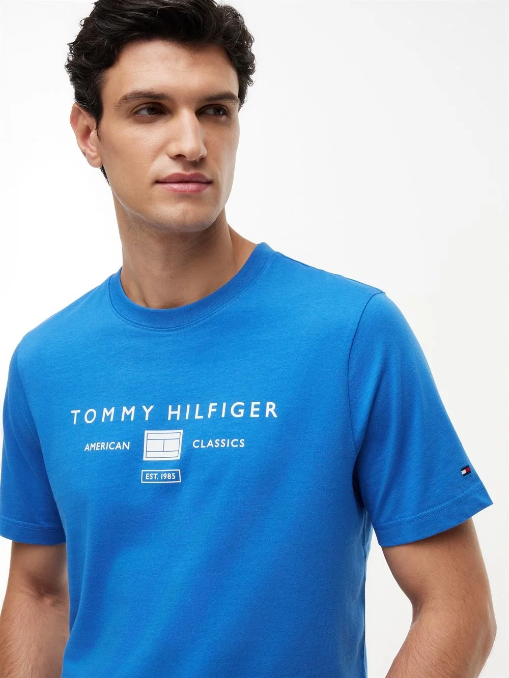 Tommy Hilfiger Brand Love Mono Logo T-shirt - Blue - S