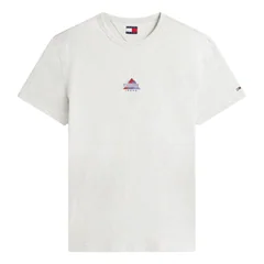 Tommy Jeans Mountain Logo Embroidery Jersey T-Shirt - Grey - S