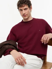 Tommy Hilfiger Essential Fleece Sweatshirt - Wine - S