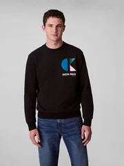 Calvin Klein Jeans Bauhaus Graphic Logo Sweatshirt - Black - XS