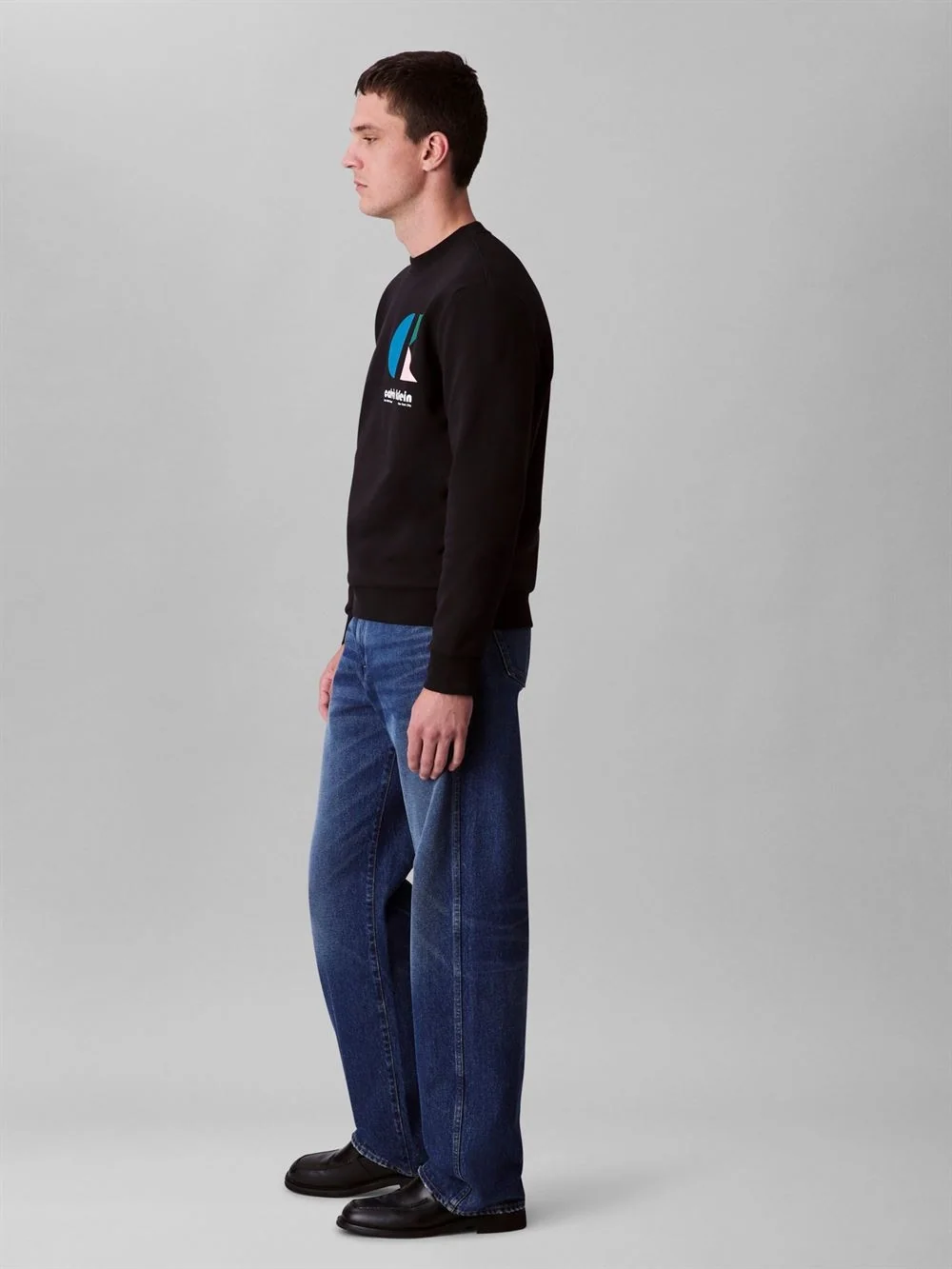 Calvin Klein Jeans Bauhaus Graphic Logo Sweatshirt - Black - XS