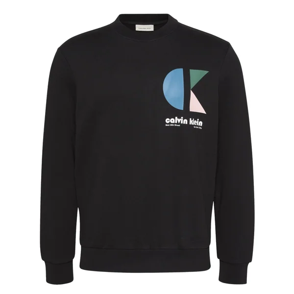 Calvin Klein Jeans Bauhaus Graphic Logo Sweatshirt - Black - XS