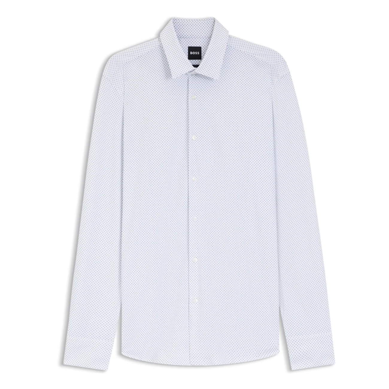Boss P-Hank-S-Slim-fit Printed Stretch Jersey Shirt - White - 16