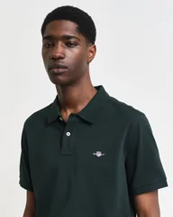 Gant Regular Shield Pique Polo Shirt - Green - 2XL