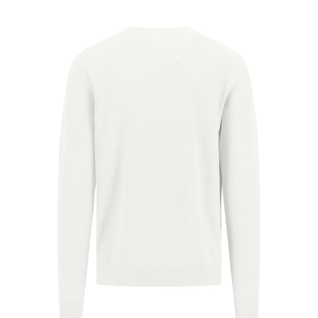 Fynch Hatton Fine Cotton Crew Neck Sweater - White - XL
