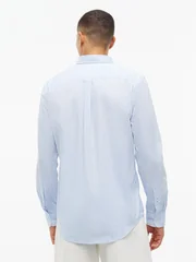 Tommy Hilfiger Flex Hairline Poplin Flex Shirt - Blue - L