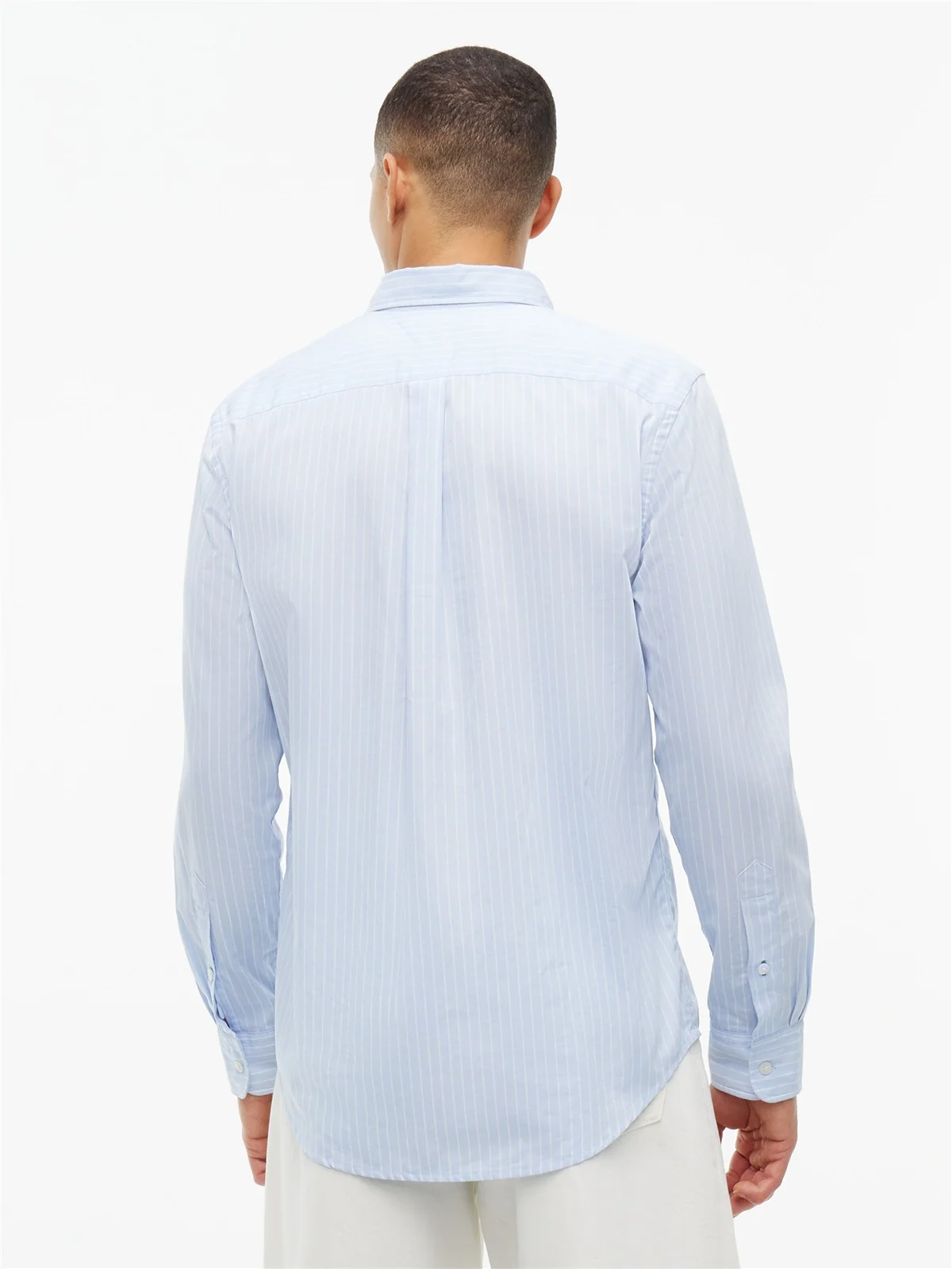 Tommy Hilfiger Flex Hairline Poplin Flex Shirt - Blue - L