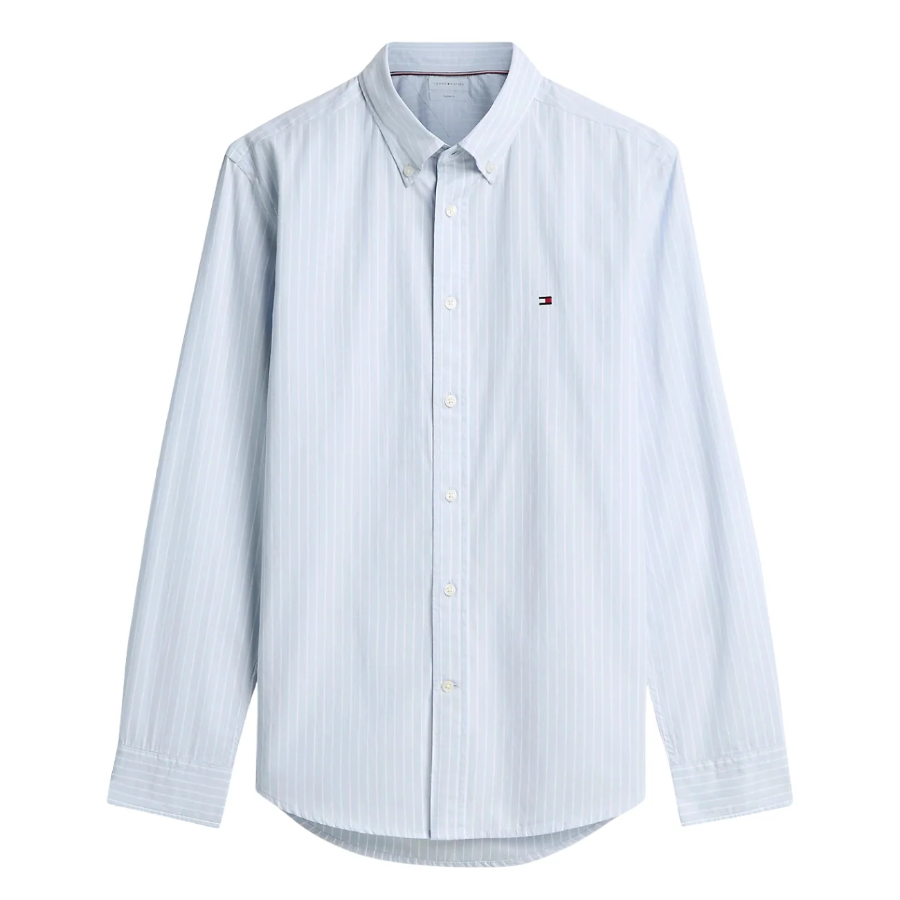 Tommy Hilfiger Flex Hairline Poplin Flex Shirt - Blue - L