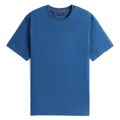 Tommy Hilfiger Flag Embroidery Crew Neck T-Shirt - Blue - XS