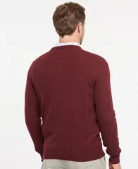 Barbour Essential Tisbury Crew Neck Sweater - Wine - L
