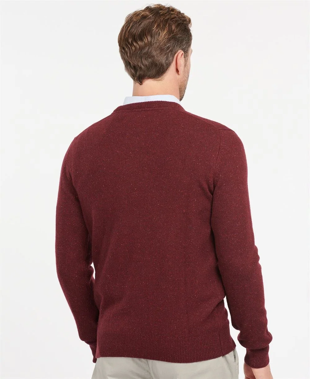 Barbour Essential Tisbury Crew Neck Sweater - Wine - L