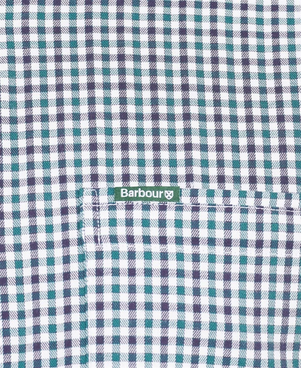 Barbour Padshaw Tailored Gingham Check Shirt - Green - L