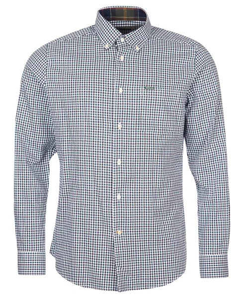 Barbour Padshaw Tailored Gingham Check Shirt - Green - L