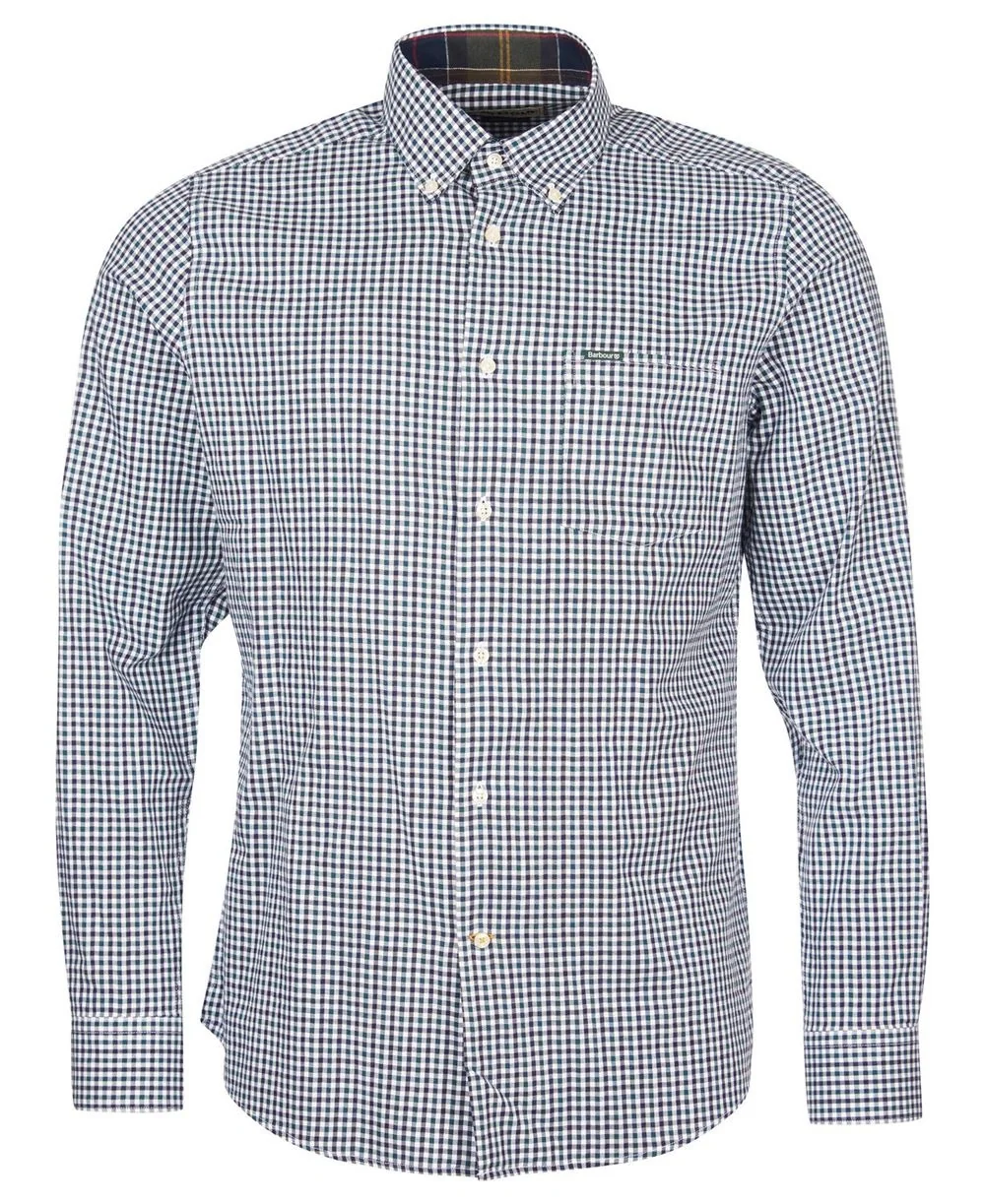 Barbour Padshaw Tailored Gingham Check Shirt - Green - L