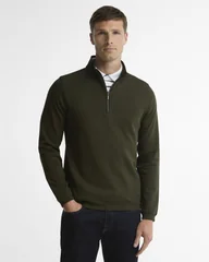 Barbour Guy Half Zip Sweatshirt - Green - M