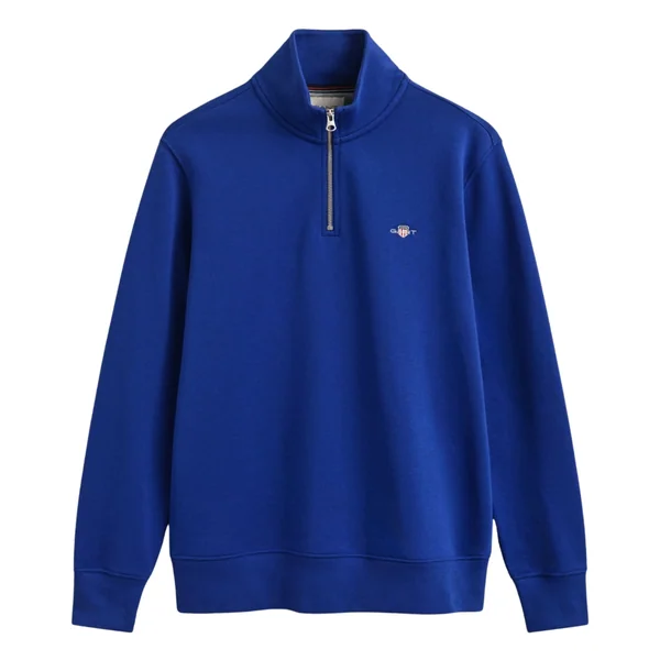 Gant Reg Shield Half Zip Sweatshirt - Bright Blue - S