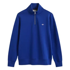 Gant Reg Shield Half Zip Sweatshirt - Bright Blue - S
