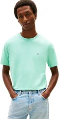 Tommy Hilfiger Flag Embroidery Crew Neck T-Shirt - Aqua Blue - XL