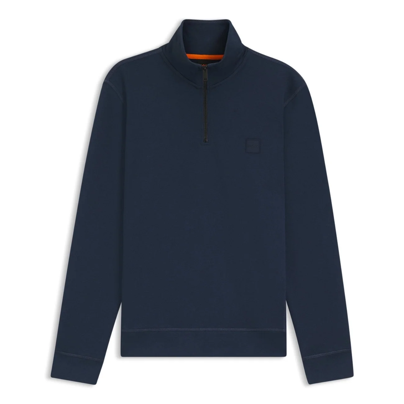 Boss Zetrust Cotton-Terry Half Zip Sweatshirt - Blue - XL