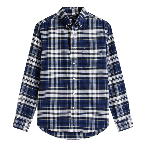 Tommy Hilfiger Hero Tartan Check Flannel Shirt - Navy - 2XL