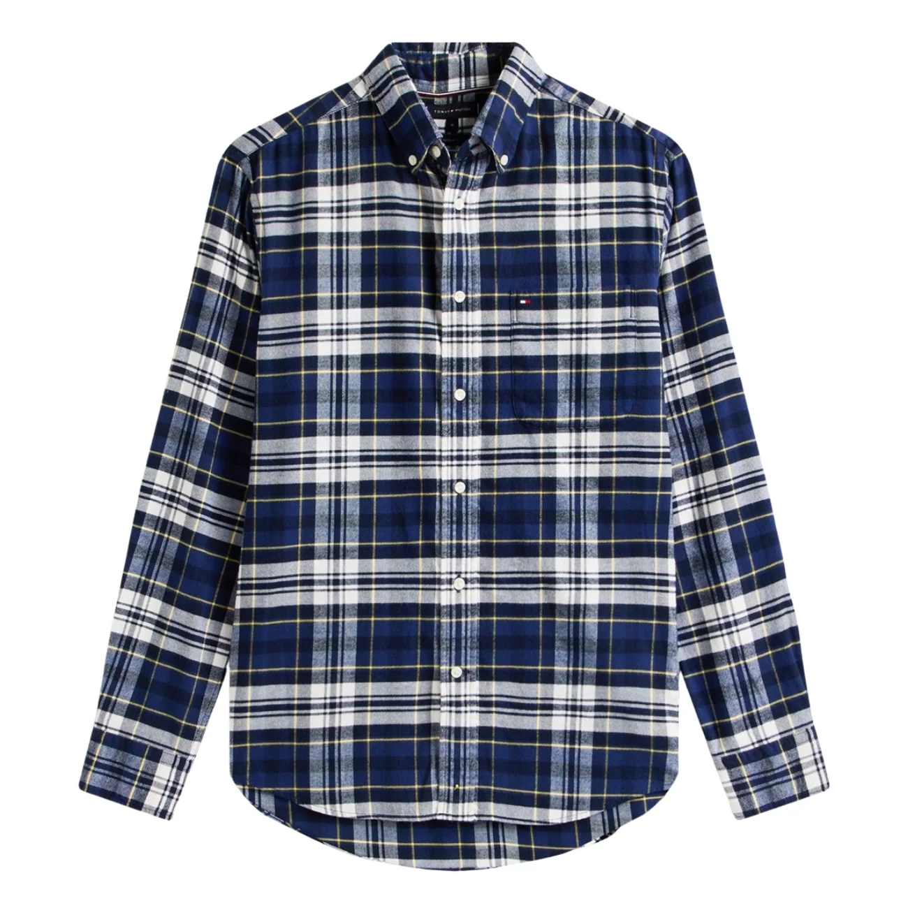 Tommy Hilfiger Hero Tartan Check Flannel Shirt - Navy - 2XL