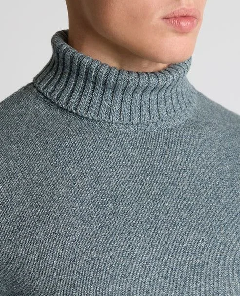 Remus Uomo Roll Neck Sweater - Blue - 2XL