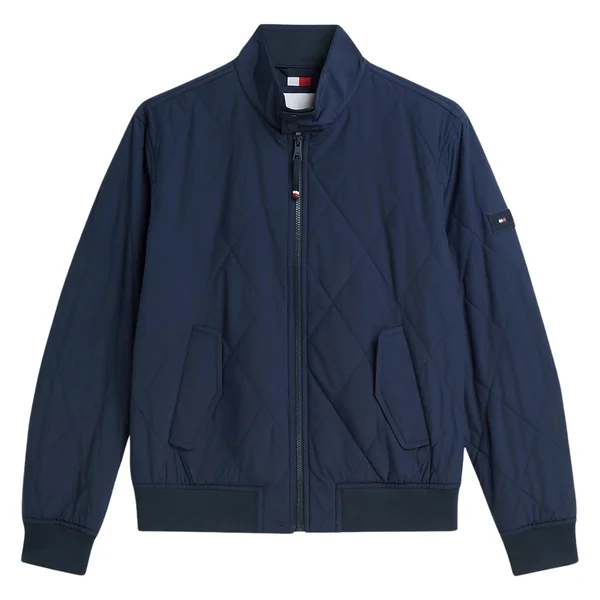 Tommy Hilfiger Water Repellent Packable Quilted Harrington Jacket - Navy - M