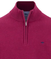 Fynch Hatton Troyer Quater Zip Superfine Sweater - Pink - 2XL