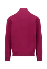 Fynch Hatton Troyer Quater Zip Superfine Sweater - Pink - 2XL