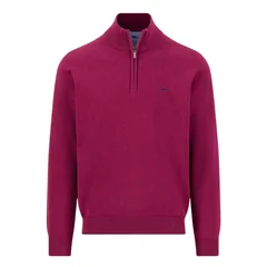 Fynch Hatton Troyer Quater Zip Superfine Sweater - Pink - 2XL