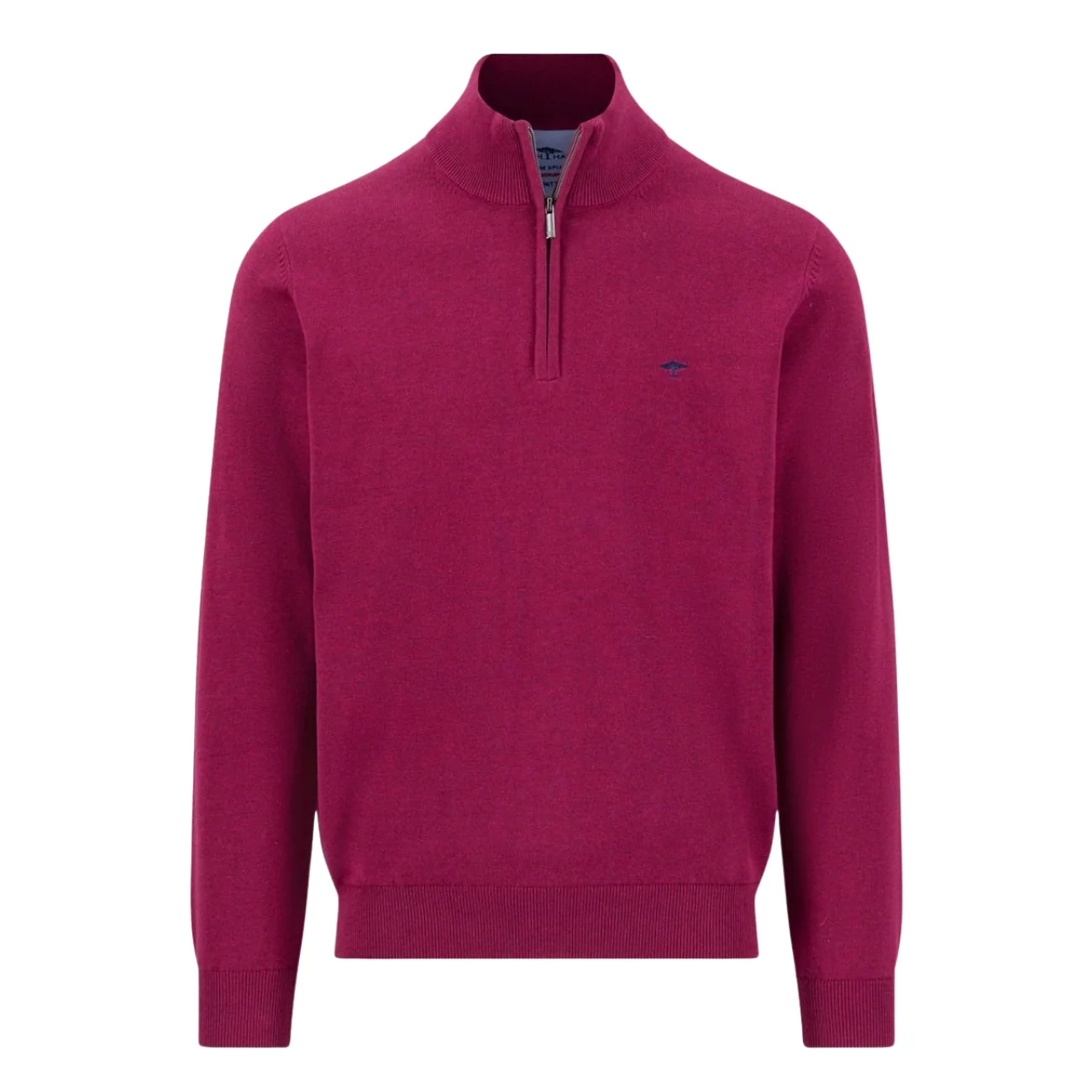Fynch Hatton Troyer Quater Zip Superfine Sweater - Pink - 2XL