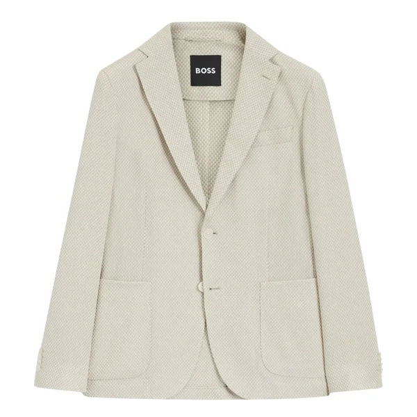Boss C-Hanry Slim Fit Patterned Blazer - Beige - 42
