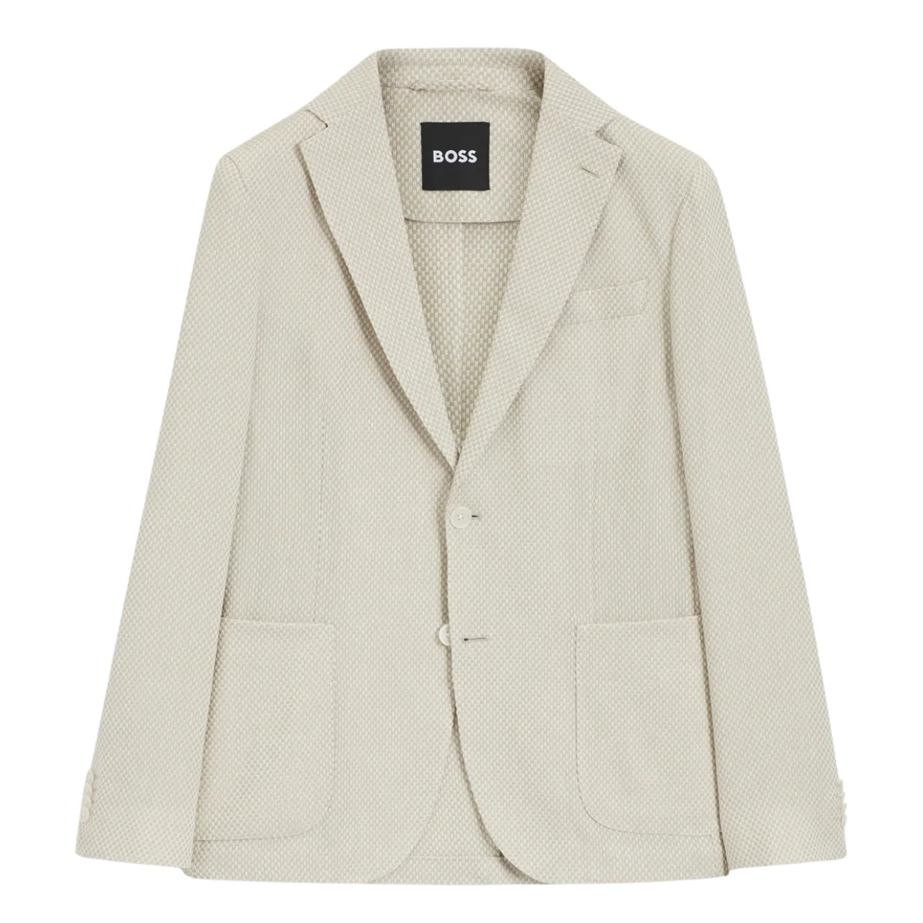 Boss C-Hanry Slim Fit Patterned Blazer - Beige - 42