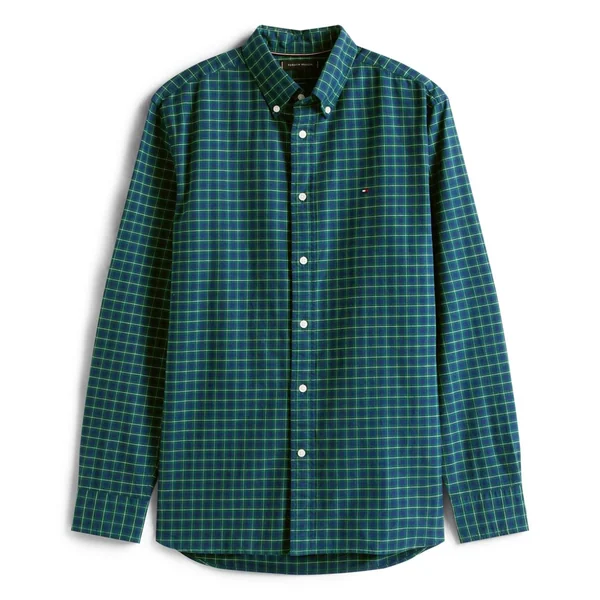 Tommy Hilfiger Heritage Oxford Check Shirt - Green/Navy - M