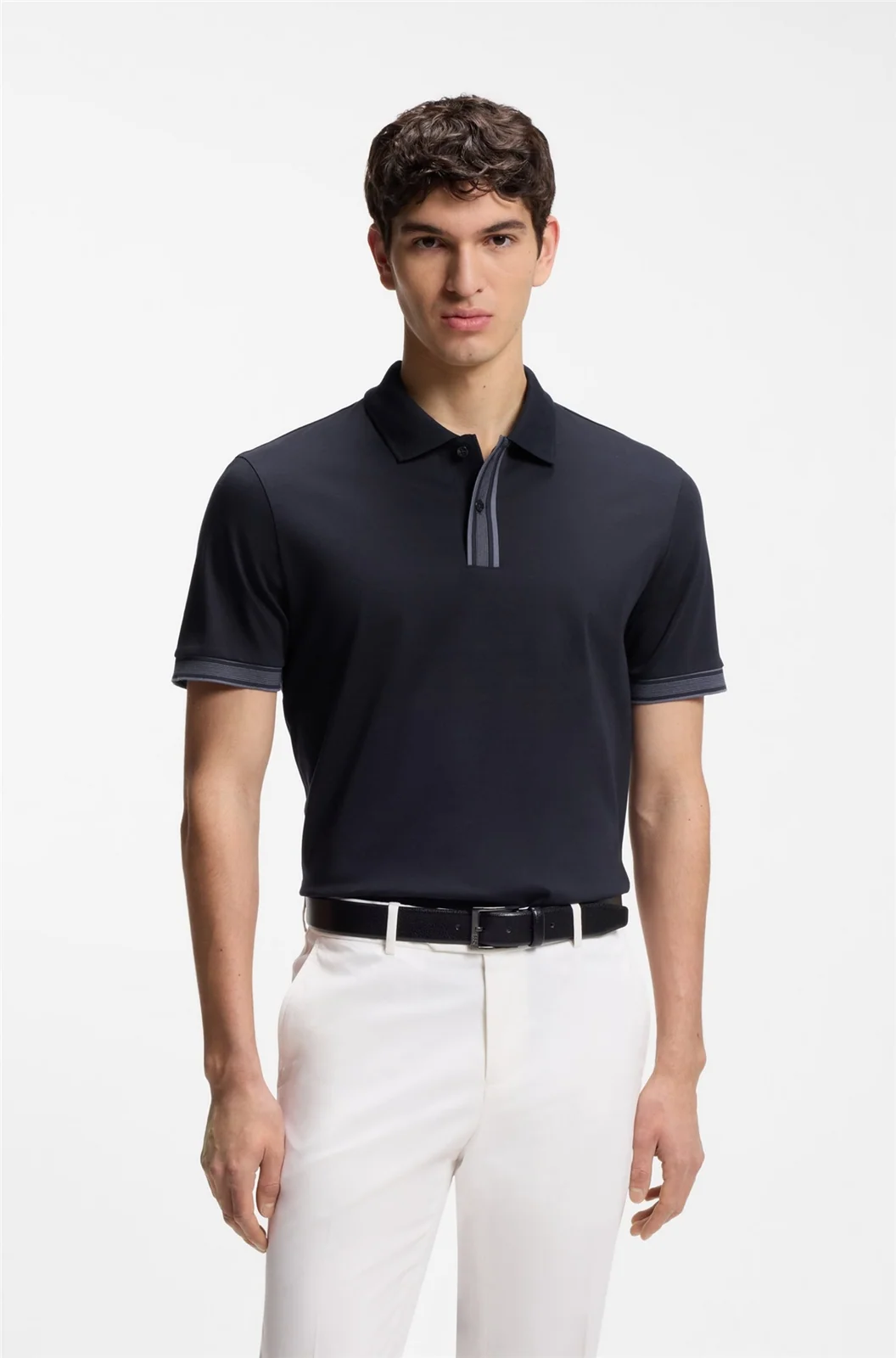 Boss H-Parlay Cotton Polo Shirt - Navy - M