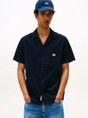 Tommy Jeans Cord Camp Shirt - Navy - L
