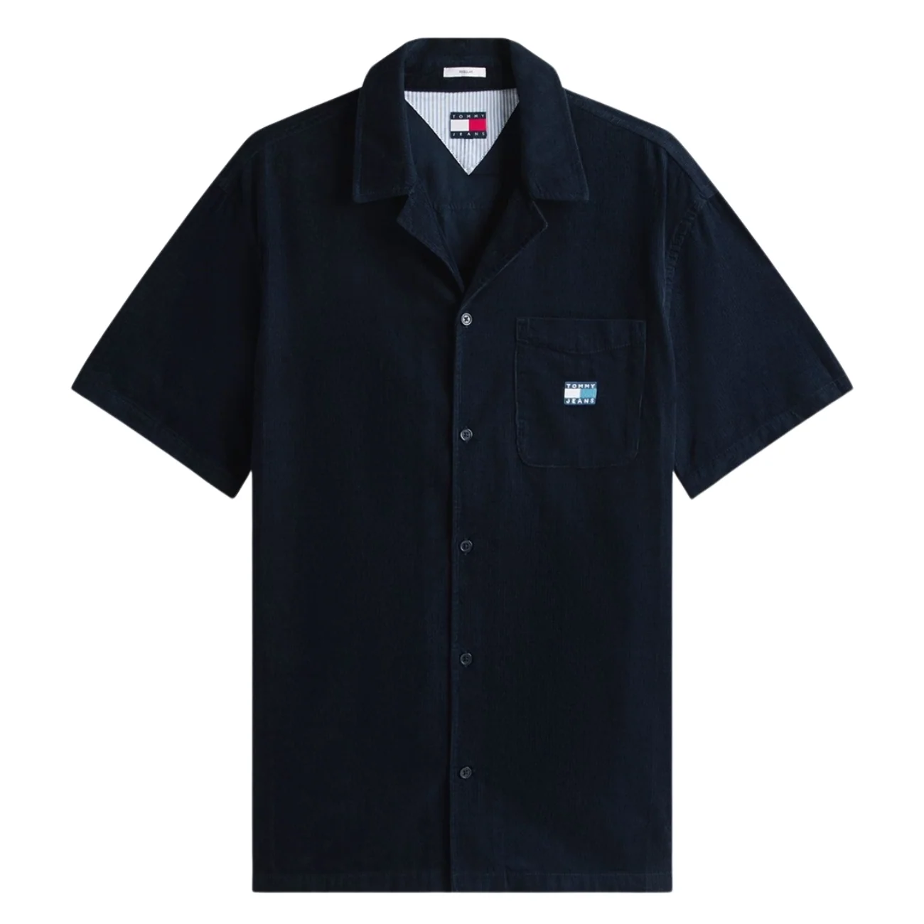 Tommy Jeans Cord Camp Shirt - Navy - L